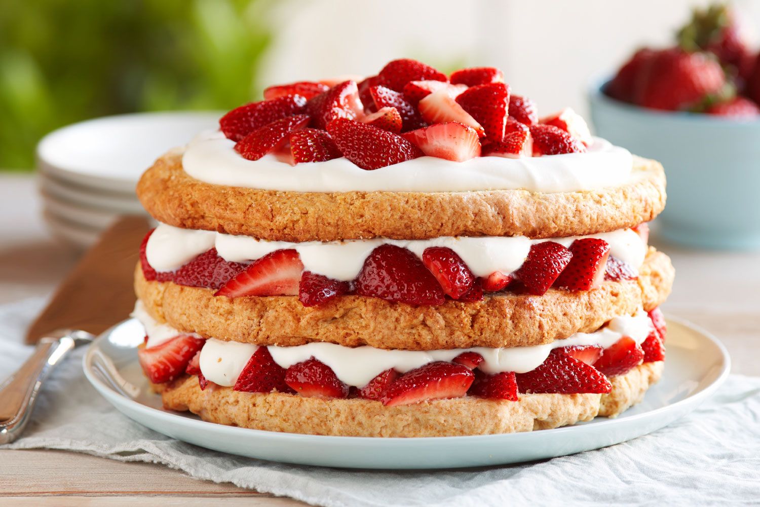 Small Batch Gluten Free Strawberry Shortcake Cake - The Loopy Whisk