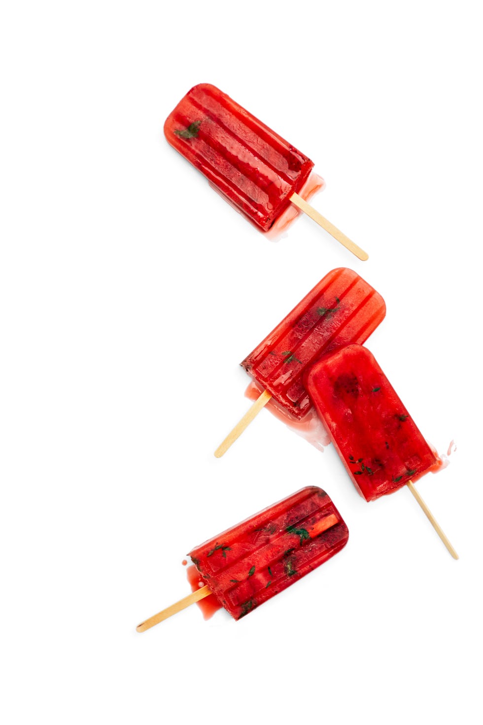 strawberry thyme lemonade pops