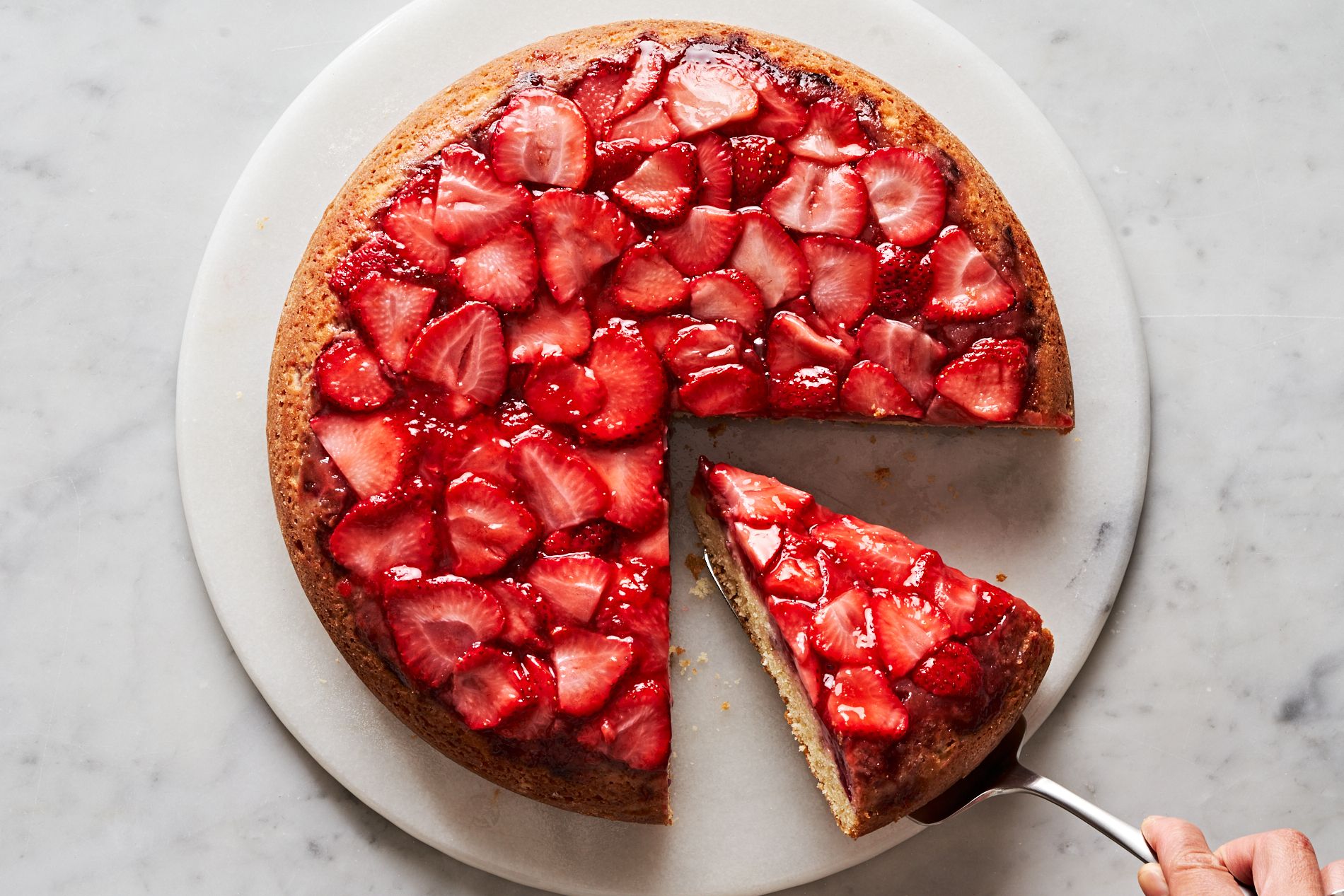 Strawberry upside-down cake | Tesco Real Food