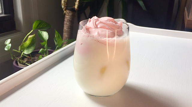 strawberry whipped milk