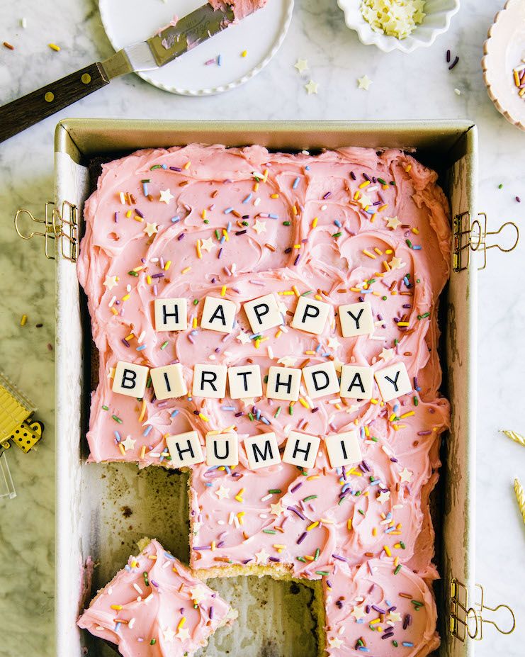 Birthday Cake with Hot Pink Butter Icing Recipe, Ina Garten