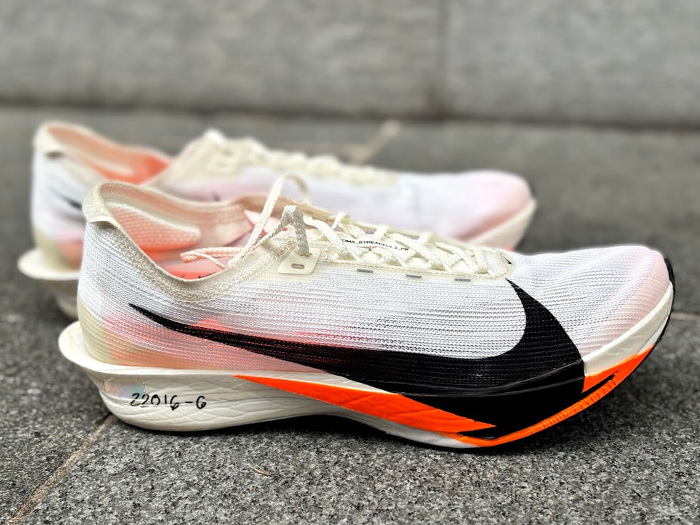 a pair of nike running shoes