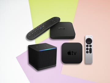 streaming devices sky stream, apple tv, fire tv cube