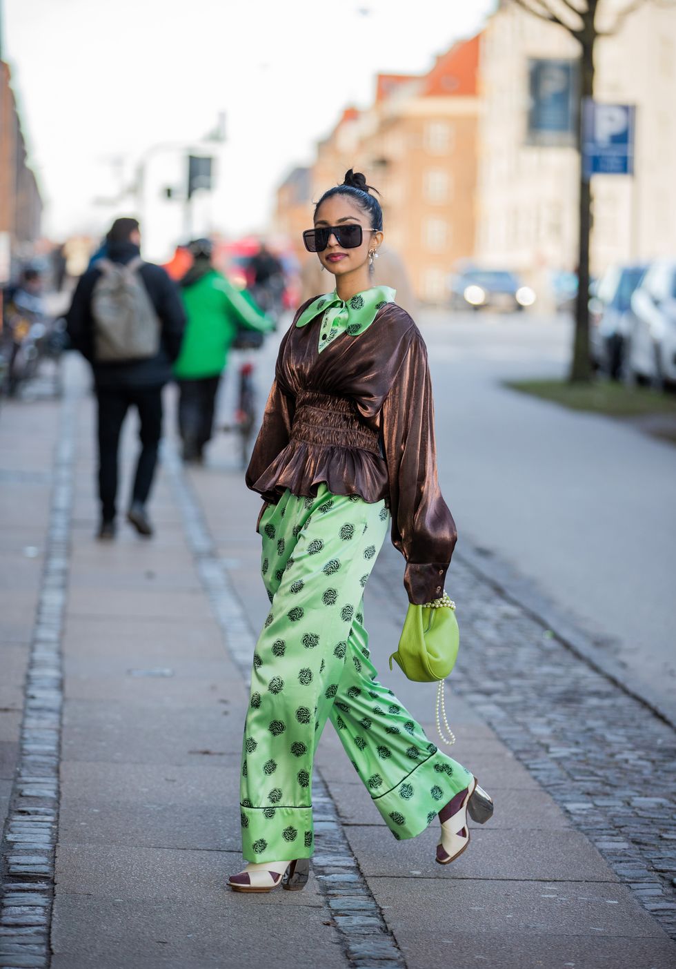 color verde street style copengahen fashion week
