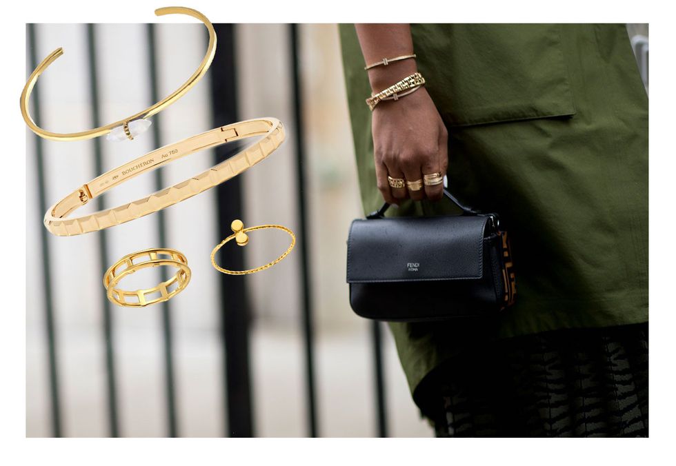 street style jewellery gold bracelets and rings