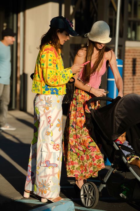 nyfw attendees in clashing prints