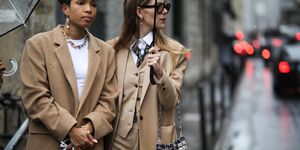 paris, france   march 01 fashion week guest are seen outside thom browne show during paris fashion week womenswear fallwinter 20202021 day seven on march 01, 2020 in paris, france photo by jeremy moellergetty images