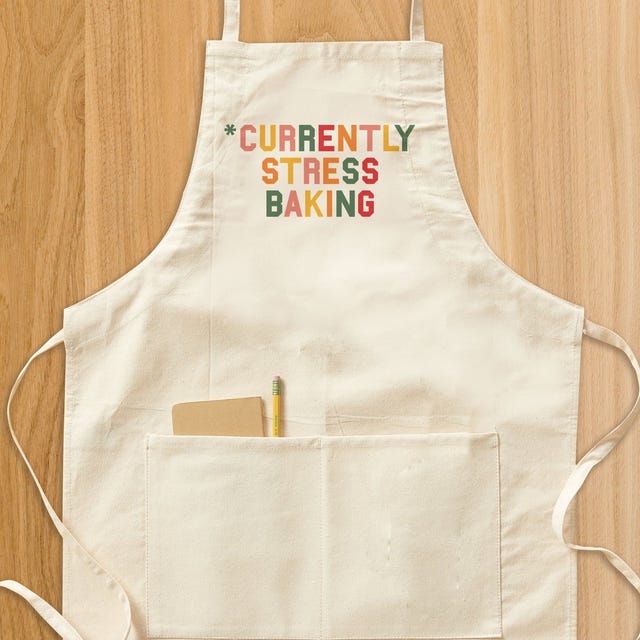 currently stress baking apron
