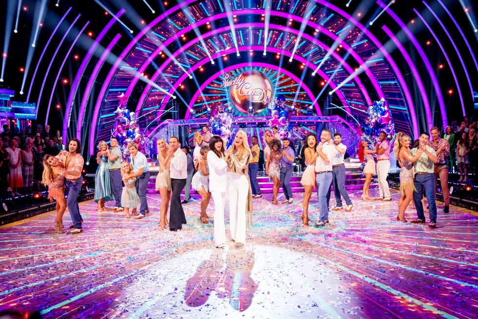 strictly come dancing 2022, series 20 launch show, tess daly, claudia winkleman, cast and partners