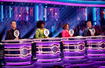 strictly come dancing judges craig revel horwood, motsi mabuse, shirley ballas, and anton du beke
