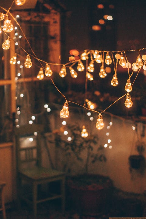 string lights fall decor