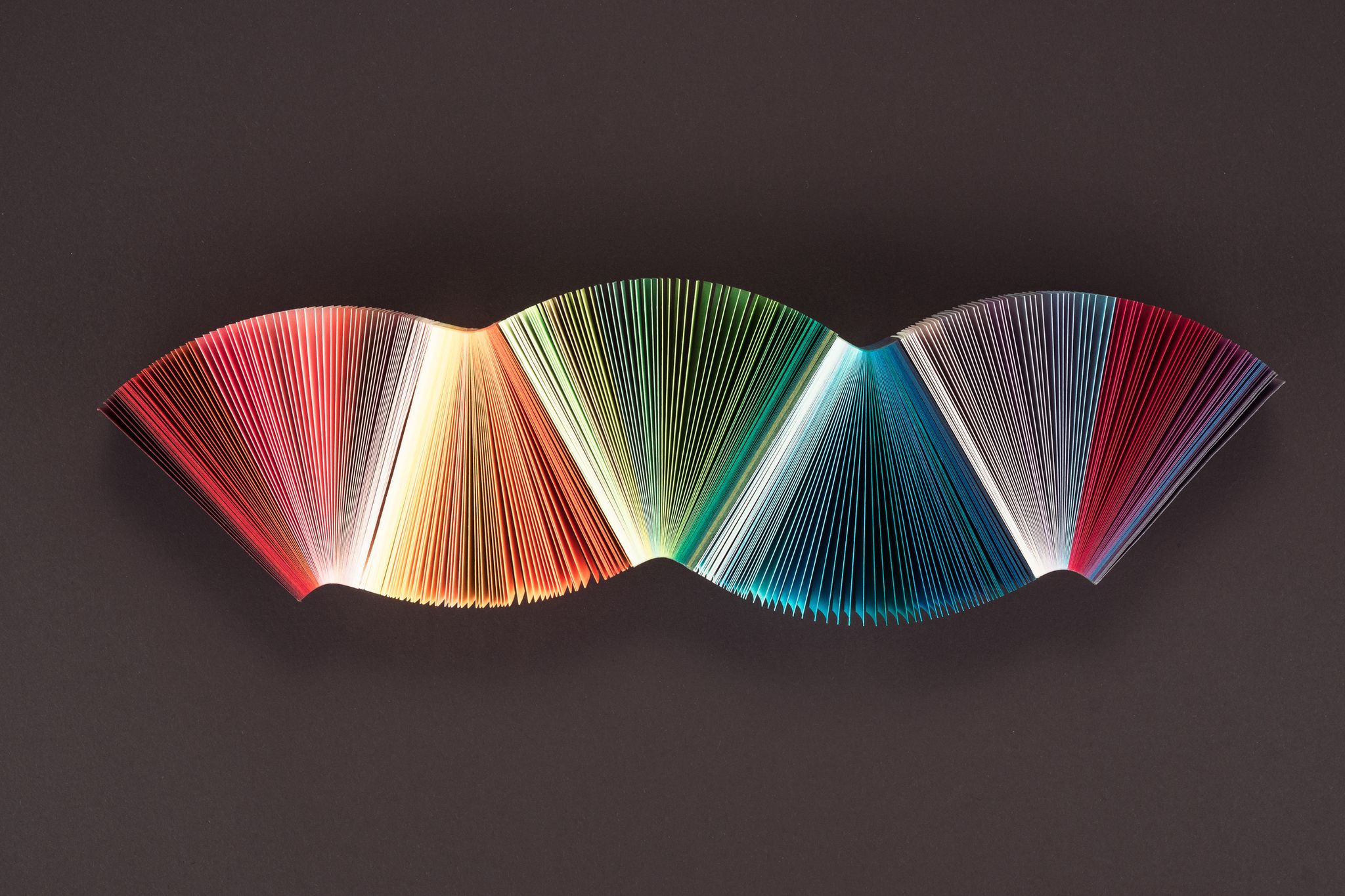Striped Colourful Paper Wave