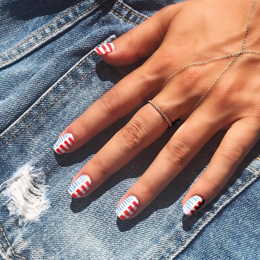FOURTH OF JULY NAIL ART - YouTube