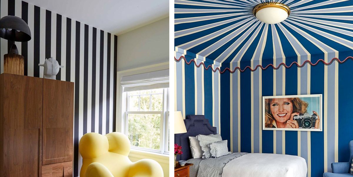 20+ Chic Striped Walls - Photos of Rooms with Striped Walls
