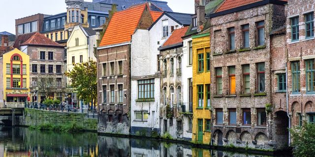 Strolling through the canals of Ghent, Ghent, Belgium