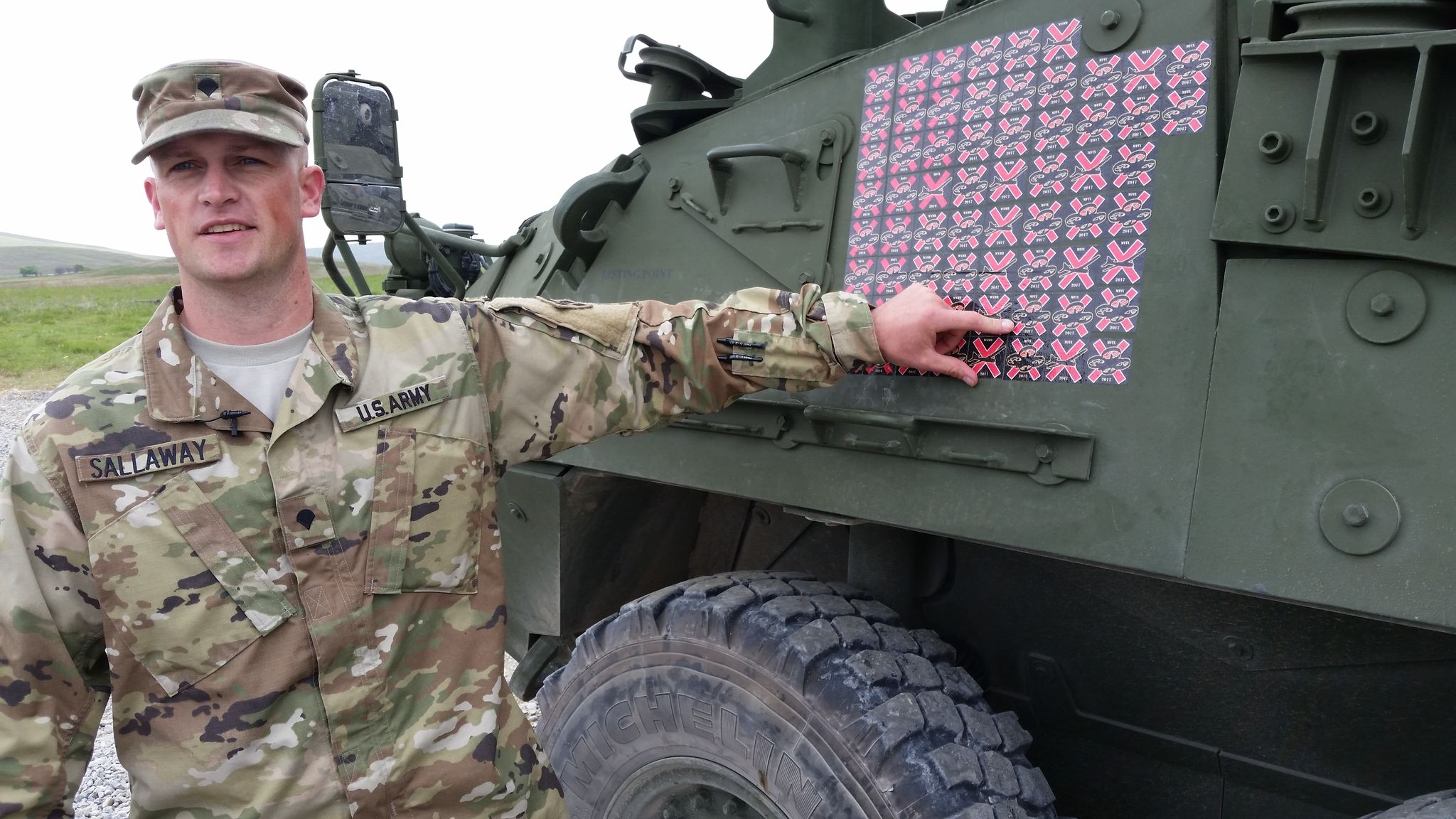 soldier points to 65 drone kill marks from test of stryker armed with 5 kilowatt mehel laser in 2017