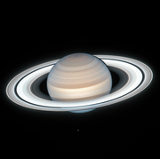 saturn is truly the lord of the rings in this latest snapshot from nasa’s hubble space telescope, taken on july 4, 2020, when the opulent giant world was 839 million miles from earth this new saturn image was taken during summer in the planet’s northern hemispherehubble found a number of small atmospheric storms these are transient features that appear to come and go with each yearly hubble observation the banding in the northern hemisphere remains pronounced from hubble’s 2019 observations, with several bands slightly changing color from year to year the ringed planet’s atmosphere is mostly hydrogen and helium with traces of ammonia, methane, water vapor, and hydrocarbons that give it a yellowish brown colorhubble photographed a slight reddish haze over the northern hemisphere in this color composite this may be due to heating from increased sunlight, which could either change the atmospheric circulation, or perhaps remove ices from aerosols in the atmosphere another theory is that the increased sunlight in the summer months is changing the amounts of photochemical haze produced “it’s amazing that even over a few years, we’re seeing seasonal changes on saturn,” said lead investigator amy simon of nasa’s goddard space flight center in greenbelt, maryland conversely, the just now visible south pole has a blue hue, reflecting changes in saturn’s winter hemispherehubble’s sharp view resolves the finely etched concentric ring structure the rings are mostly made of pieces of ice, with sizes ranging from tiny grains to giant boulders just how and when the rings formed remains one of our solar system’s biggest mysteries conventional wisdom is that they are as old as the planet, over 4 billion years but because the rings are so bright – like freshly fallen snow – a competing theory is that they may have formed during the age of the dinosaurs however, many astronomers agree that there is no satisfactory theory that explains how rings could have formed within just the past few hundred million yearsthis image is taken as part of the outer planets atmospheres legacy opal project opal is helping scientists understand the atmospheric dynamics and evolution of our solar system’s gas giant planets in saturn’s case, astronomers continue tracking shifting weather patterns and stormsthe hubble space telescope is a project of international cooperation between nasa and esa european space agency nasa’s goddard space flight center in greenbelt, maryland, manages the telescope the space telescope science institute stsci in baltimore, maryland, conducts hubble science operations stsci is operated for nasa by the association of universities for research in astronomy in washington, dc