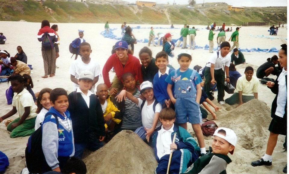 Compton students at Dockweiler Beach in Los Angeles