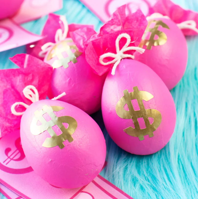 diy money easter eggs