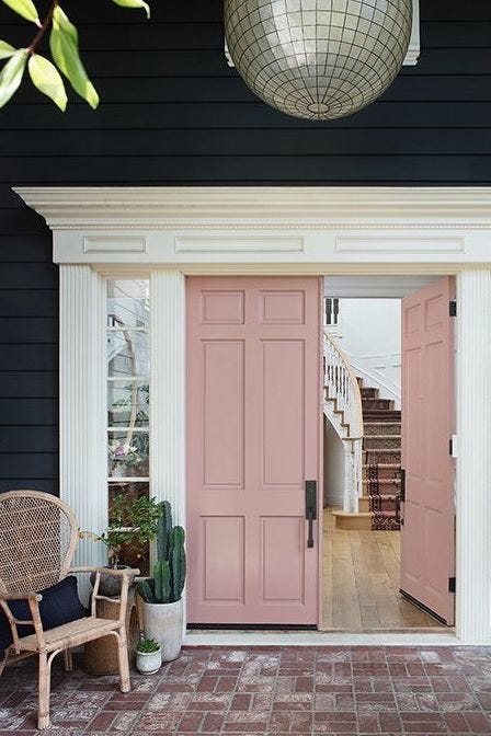 pale pink door