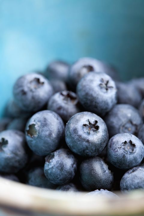 studio shot of blueberries