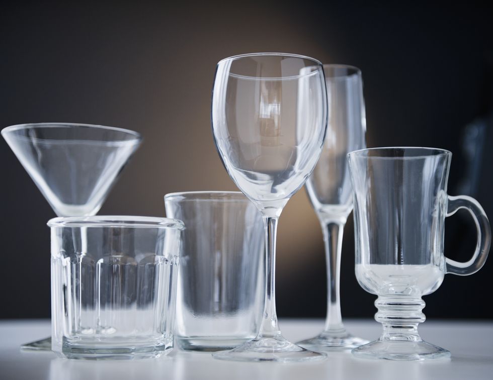 studio shot of various glasses