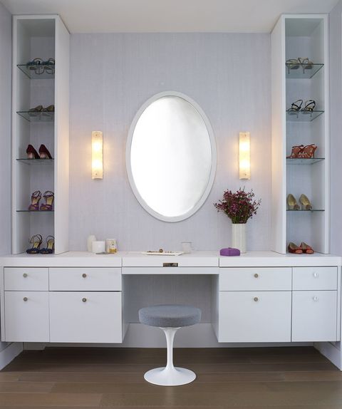 White, Room, Furniture, Chest of drawers, Interior design, Mirror, Cabinetry, Floor, Bathroom cabinet, Bathroom, 