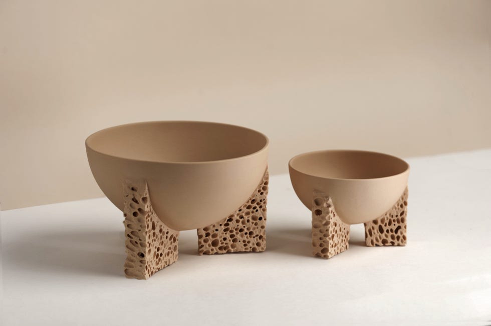plastic foam and clay vessels by studio furthermore