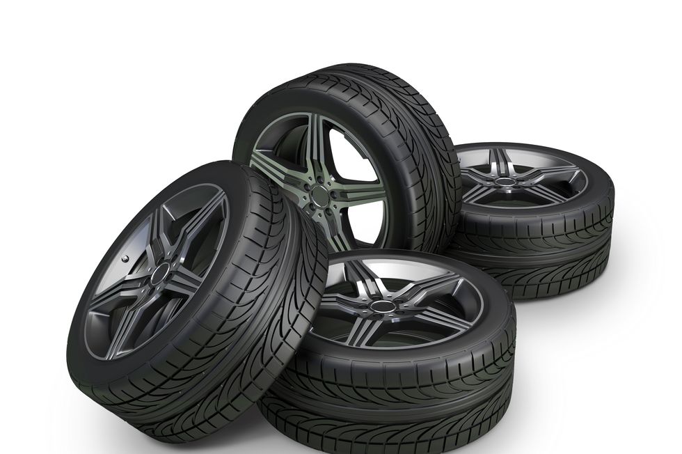 studless winter tires, black background