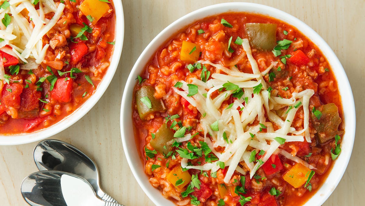 Video player poster image preview for This Stuffed Pepper Soup Is A Great Take On A Classic