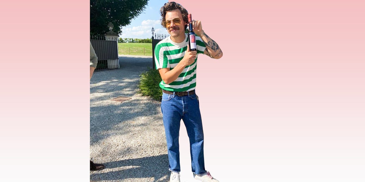 Harry Styles Running in Italy With New Mustache: See Photos