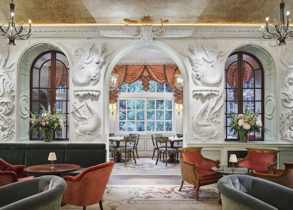 high relief sea creatures at the goring bar in london