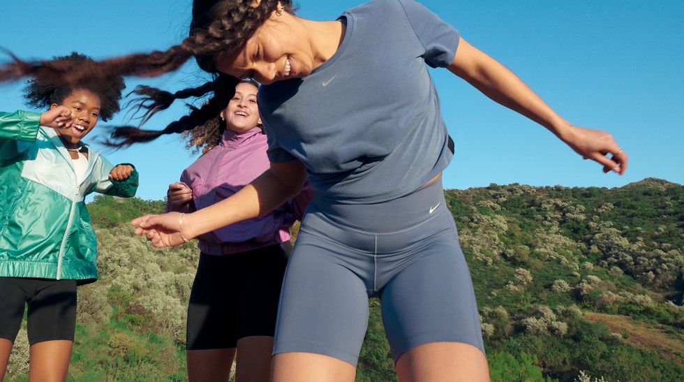 models wear nike leakproof shorts in a news post about nike period shorts launch 2023