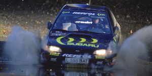 19 nov 1995  colin mcrae in action in his subaru during the network q rac rally of great britain \ mandatory credit mike hewitt allsport