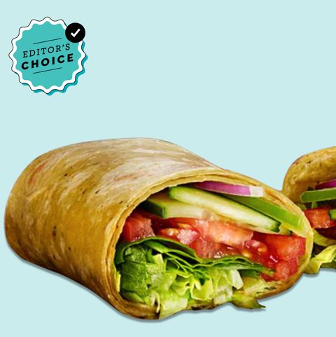 best fast food breakfasts subway veggie delight wrap on a blue background