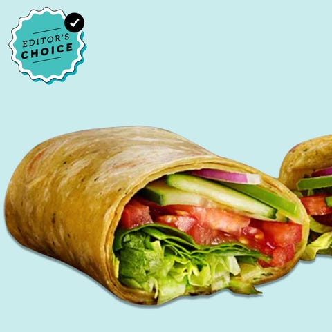 best fast food breakfasts subway veggie delight wrap on a blue background