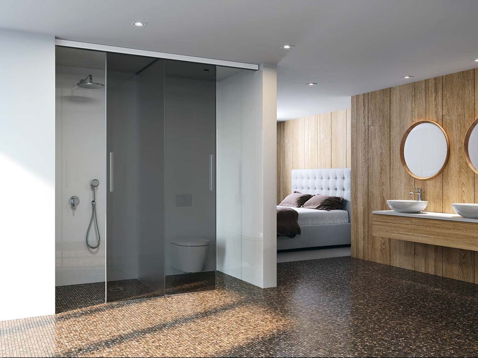 mampara de duscholux para baño