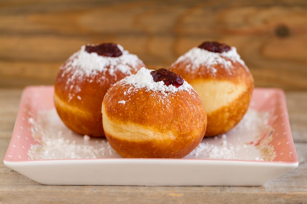 sufganiot, doughnuts a traditional jewish hanukah dessert