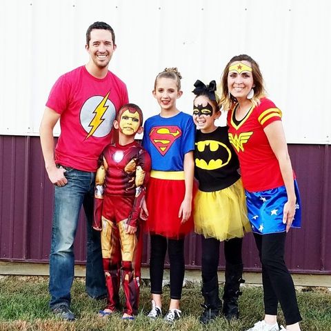 diy superhero family costume