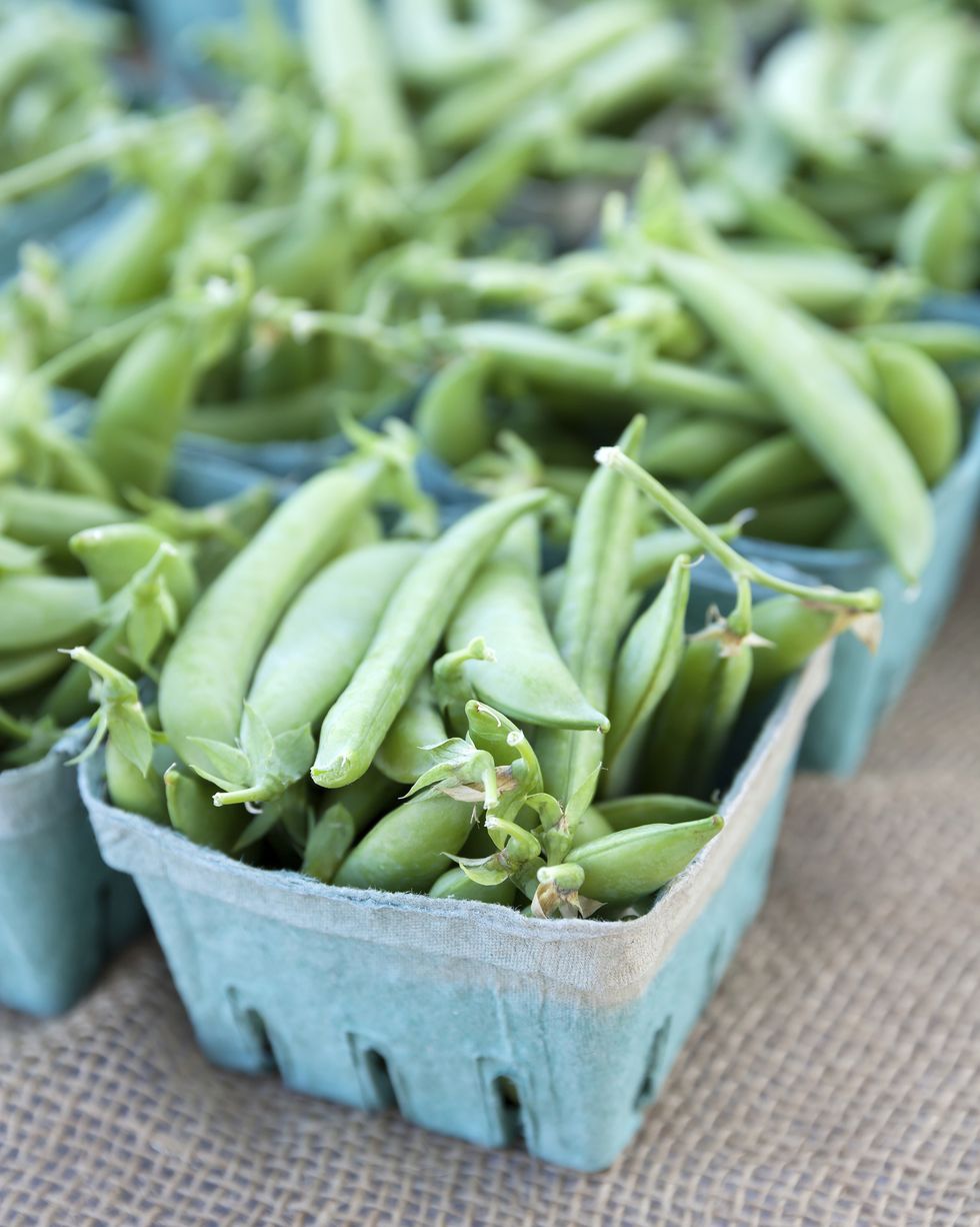 sugar snap peas at a farmer's market