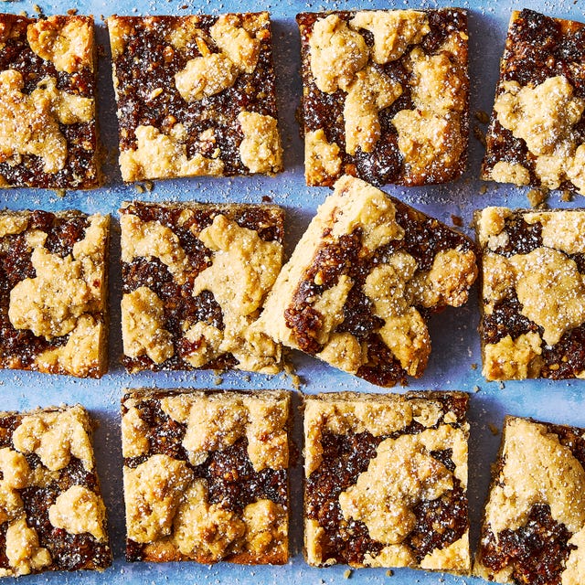 dessert bars with dried prunes, apricots, and dates