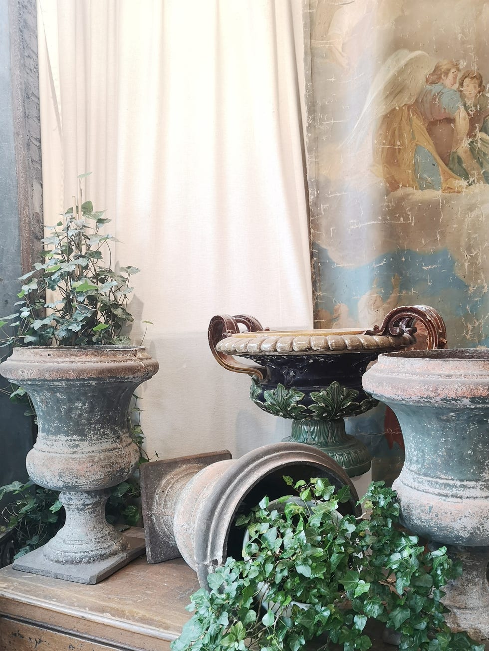 decorative urns and pots with greenery decorative urns and pots with greenery