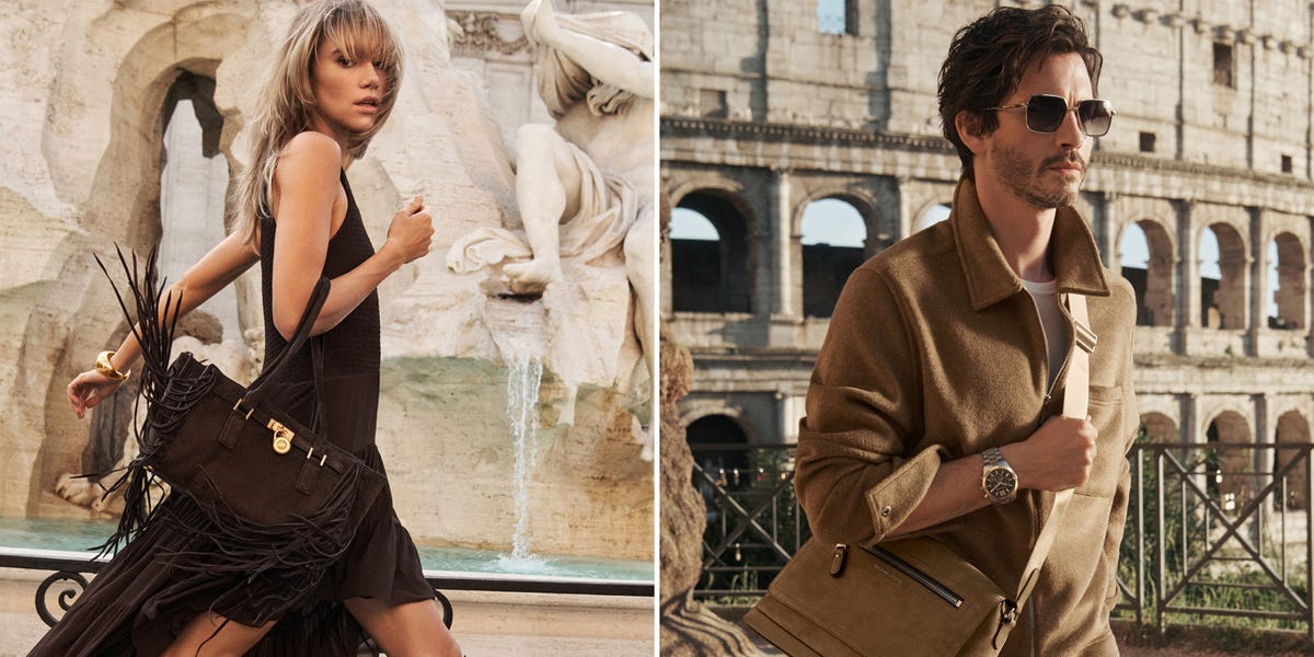 Suki Waterhouse and Logan Lerman for Michael Kors