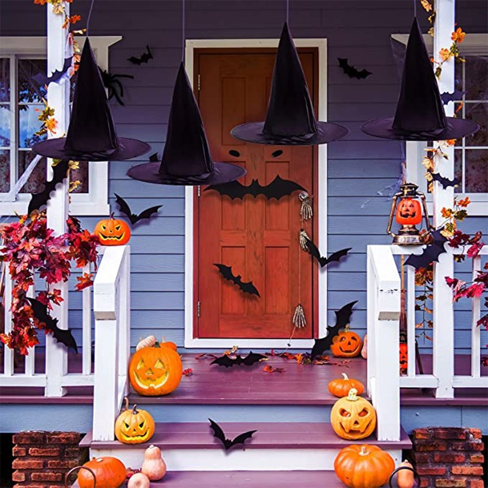 sumind witch hats and bat stickers halloween decorations
