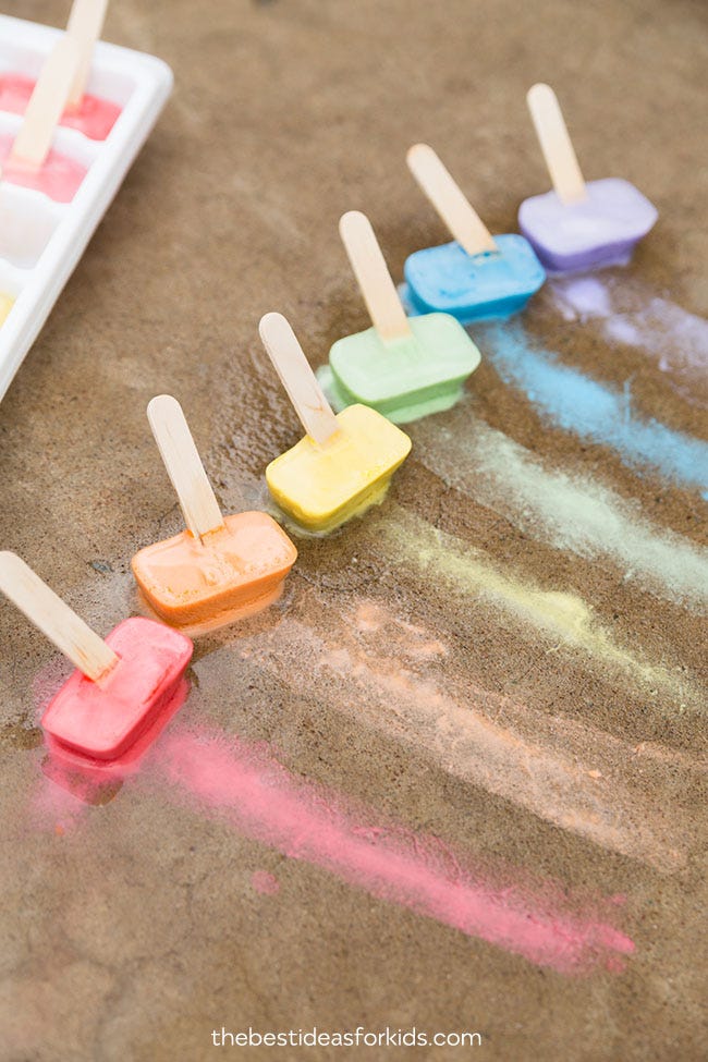 Summer Activities for Kids - Chalk Ice