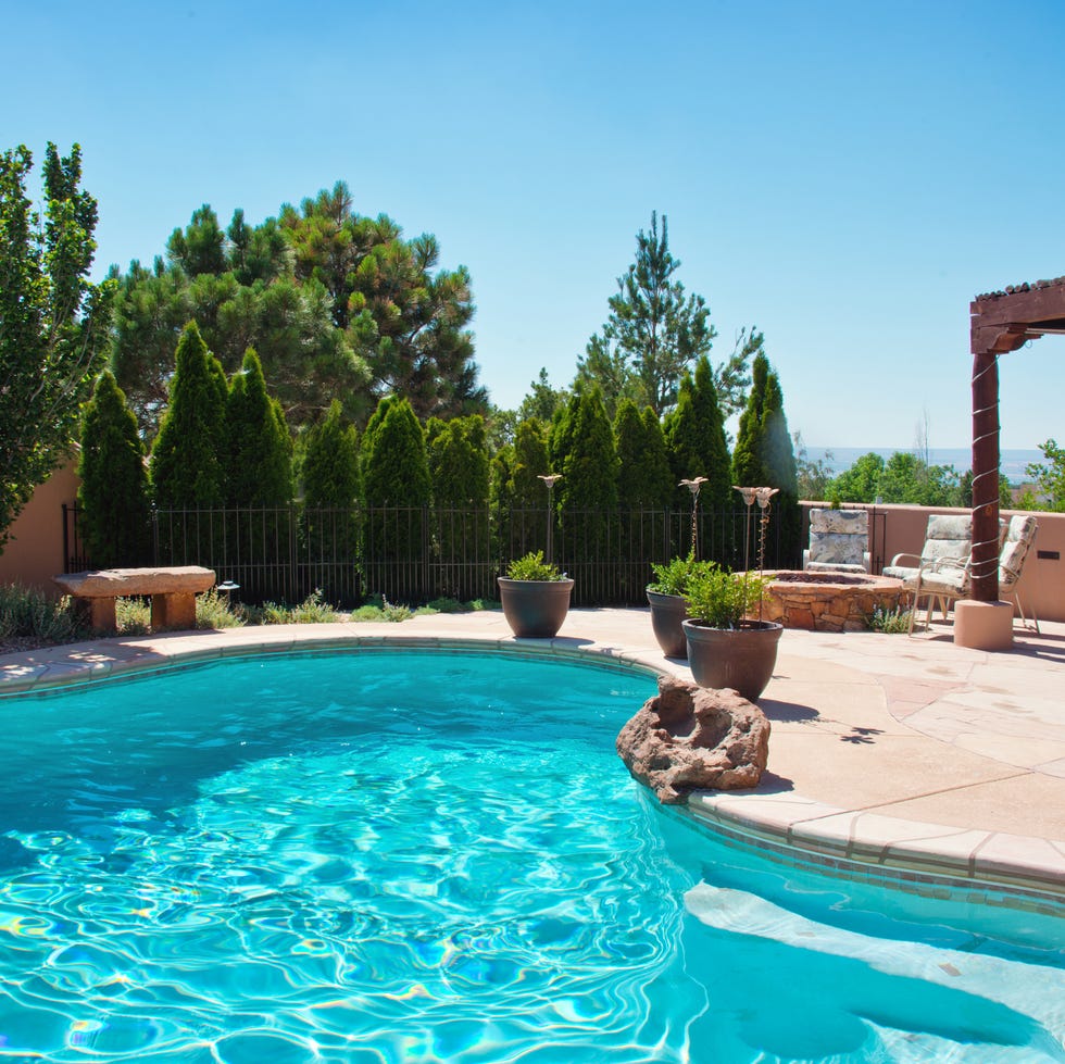 Summer Back Yard Patio with Swimming Pool summer back yard patio with swimming pool