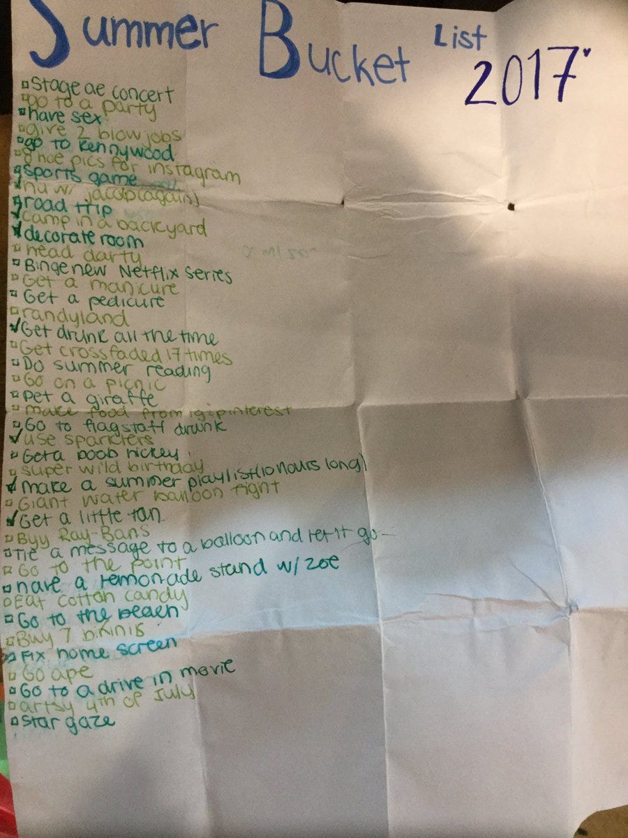 This Viral Teenage Summer Bucket List Will Bring Back So Many Memories