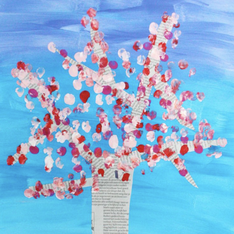 summer crafts ginger printed cherry tree