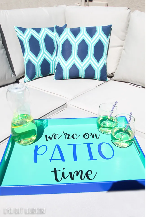 summer crafts outdoor serving tray