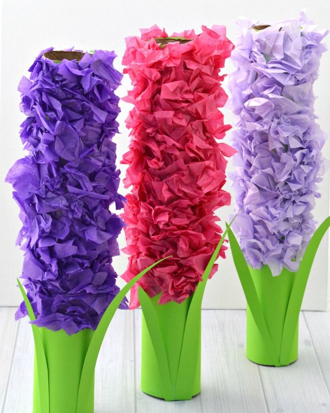 summer crafts paper roll hyacinth flower